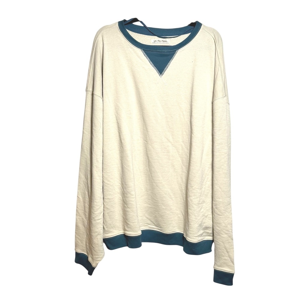 We The Free Free People Classic Crew Colorblock Sweatshirt | NWOT | Size XL - Picture 4 of 7